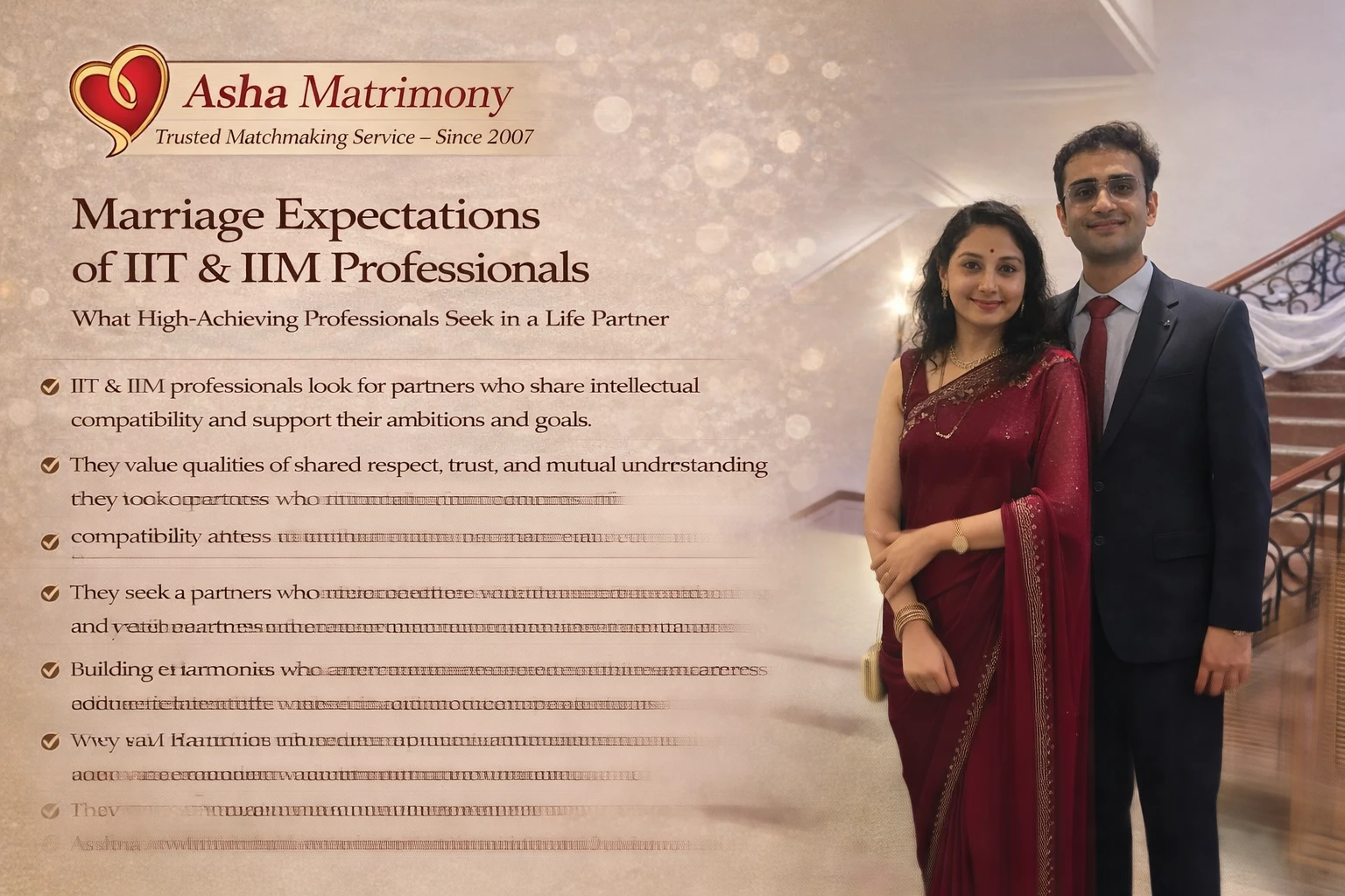 Marriage Expectations for IIT IIM Professionals